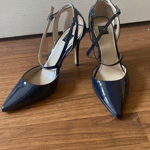 COPY - White house black market patent leather navy blue shoes